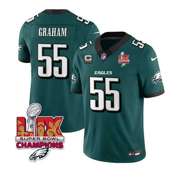 Men & Women & Youth Philadelphia Eagles #55 Brandon Graham Green 2025 Eagles Logo Super Bowl LIX Patch And 4-Star C Patch New F.U.S.E. Vapor Limited Stitched Jersey Dzhi,We sell and wholesale Men & Women & Youth Philadelphia Eagles #55 Brandon Graham Green 2025 Eagles Logo Super Bowl LIX Patch And 4-Star C Patch New F.U.S.E. Vapor Limited Stitched Jersey Dzhi on line form chian!